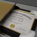 8.5x11 Picture Frame Certificate Diploma Frame with Tempered Real Glass, Black Document Frames for Tabletop & Wall Mount (3 Pack, Black)