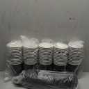 12 oz Coffee Cups with Lids, 60 Pack Insulated Corrugated Paper Cups, Disposable Coffee Cups for Water, Juice, Coffee (Black)