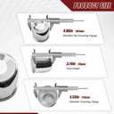 4.25 inch Trailer Wheel Center Caps for Truck Trailer RV Wheels Rims Hub Caps Covers Chrome Hub Covers 4PCS (4.25 inch)