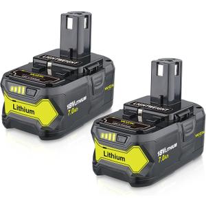 VANON 7.0Ah High Capacity Replacement 18V Battery for Ryobi Lithium ONE+ Compatible with Ryobi 18V Battery P108 P107 P103 P102 P104 P105 P109 P122 Drill Power Tools 2 Packs