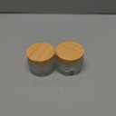 50 Gram/ml Glass Cosmetic Containers with lids，Round Frosted Cosmetic Jars with Leakproof lids,Small Empty Glass Sample Jars for Makeup Lip Scrub Balm Lotions Sample Eye Creams DIY (2 PACK 50ML)