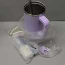 40 oz Tumbler with Handle, Tumbler with Lid and Straw, Double Wall Insulated Cup Stainless Steel Travel Mug(Cold for 34 Hours), Water Bottle for Iced Tea, Coffee, Cold Beverages (Purple)