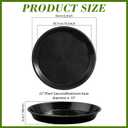 ilmulz 6 Pack 25 inch Plant Saucers for 22 inch Planters, Modern Matte Finish 18 20 22 25 inch Flower Pot Drip Tray Base for Indoors Outdoors, Heavy Duty Plant Trays to Catch Water, Black