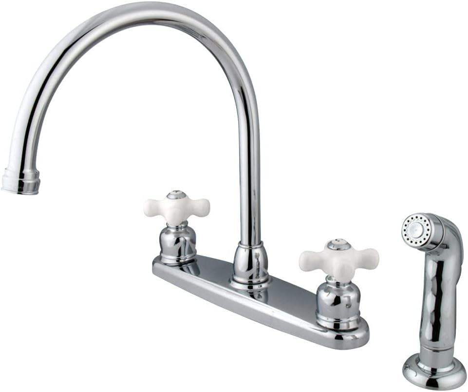 Kingston Brass KB721PXSP Vintage 8-Inch Centerset Kitchen Faucet, Polished Chrome
