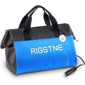 Electric Cooler Bag, 12V Thermoelectric Cooler Warmer Plug in for Vehicles, Portable Refrigerator for Car, RV, and Camping Use, 18L/20 Cans Capacity, Blue