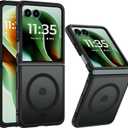 LEKEVO Magnetic for Motorola Razr Ultra 2025 Case, Compatible with Magsafe, Translucent Matte, TPU Bumper Protective Slim Soft Case for Moto Razr Ultra 2025, Black