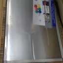 S SWANCROWN Dry Erase Board Cork Board Combo, 24"x18" Magnetic White Board and Bulletin Pin Board Combination,Hanging Wall Mounted Vision Board for Home, School, Office,Silver Frame
