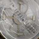 20" Boho Ceiling Fans with Lights, Fabric Fandelier Chandelier Ceiling Fan with Light Remote Control, Caged with 6 Speeds for Bedroom, Nursery(White)