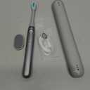 Aquasonic Icon ADA-Accepted Rechargeable Toothbrush | Magnetic Holder & Slim Travel Case | 2 Brushing Modes & Smart Timers | Gentle Micro-Vibrations (Stone) (1 Count (Pack of 1))