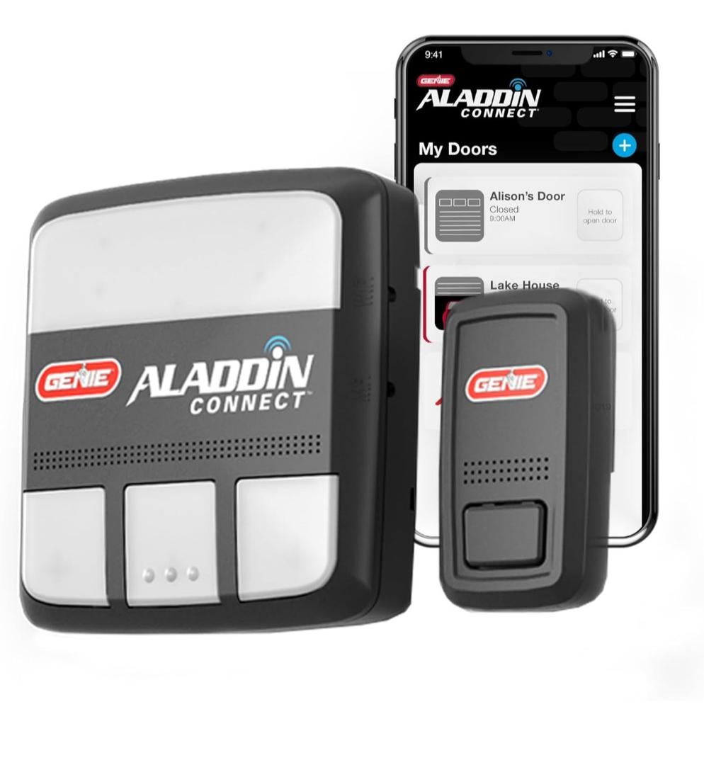 Genie Aladdin Connect Smartphone Garage Door Opener – Monitor, Open & Close Your Garage Door from Anywhere Using Your iPhone or Android Device