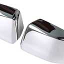 AUCERAMIC 2 PCS Chrome Top Half Mirror Cover Cap Fit for Chevy 2015-2020 Suburban/Tahoe, 2015-2019 GMC Yukon/Yukon XL