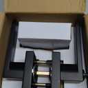 SUNTAI 2 Pack Matte Black Interior Privacy Door Lever, Heavy Duty Door Lever Handle, Square Plate Keyless Door Lockset for Bedroom/Bathroom