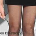 2Pack Sheer Tights for Women High Waist Stockings Sexy Sheer Pantyhose (Black)