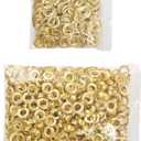 KING PIECES 500pcs Gold Grommets 1/2 Inch (12mm) Washers and Grommets Kit for Grommet Tool, Banner & Posters Metal Grommets Eyelets for Fabric Clothes Leather Belt Punching