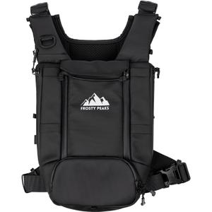 Summit Hauler Chest Pack, for Snowboarding, Skiing, Hiking, and Outdoor Sports, Adjustable Lightweight Front Harness Bag with Phone Pocket, Multiple Storage Compartments