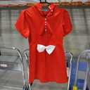 SIERRA DAN ELEGANT MINI DRESS WITH BACK CUTOUT AND BOW - RED , XL