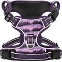 Timos Dog Harness, No-Pull Pet Harness Adjustable Soft Padded Dog Vest, Reflective No-Choke Pet Oxford Vest with Easy Control Handle for Medium Dogs, Moon Night, M