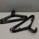 HOUSE DAY Black Plastic Hangers 16 Pack, Space Saving Coat Hanger, Clothes Hanger with Non Slip Hooks, Plastic Clothing Hangers for Closet, Ideal for Everyday Use on Shirts, Coats, Pants, Dress