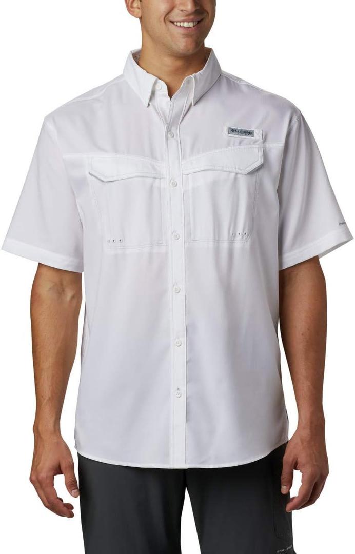 Columbia Sportswear Men's Low Drag Off Shore Short Sleeve Shirt (Big), White, 1X