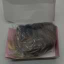 ENTRANCED STYLES Brown Highlight Wig with Bangs for Women Short Wavy Curly Brown Bob Wigs Medium Length 14 inch Synthetic Hair for Daily Party Use (Brown Mix Blonde)