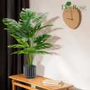 Der Rose 28'' Fake Plants Tall Artificial Monstera Faux Plants Indoor Outdoor Tree for Living Room Home House Decor