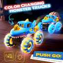 4 Pack Monster Truck Toys for 2 3 4 5 6 7 Year Boys, Light-Up Car Toys with Light-Up Wheels, Take Apart Toys Trucks for Toddler Toys 2-3, Birthday for Toddler Boys Ages 2-4