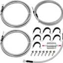 Fuel Line 819-840 Compatible with 1999-2003 Chevy Silverado 1500 2500 HD 3500 GMC Sierra 1500 2500 HD 3500,819840 Flexible Stainless Steel Braided Fuel Hose Set OE#819-840 15043857 15765803