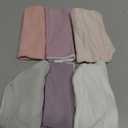 Susurration Muslin Baby Drool Bibs 6Pack Soft Triangular Adjustable Baby Bandana Bibs for Unisex Baby Girls & Boys (Pink)