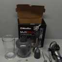 Mueller Multistick 800W 4-in-1 Immersion Blender Handheld, 12 Speed Hand Mixer - Turbo Boost, Heaviest Duty Copper Motor, Titanium Blades Hand Blender, Milk Frother Wand, Whisk, Beaker, Chopper, Grey