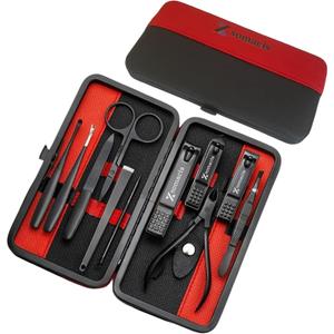 Nail Clippers Set Fingernail and Toenail Clipper Cutters, Manicure Pedicure Kit 11pcs Grooming Kits, Nail Care Tools with Portable Travel Case Present for Man Woman Husband Boyfriend Parent