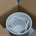 LOVECASA Utensil Holder, 7.2"+5.4" Ceramic Utensil Holder for Countertop, Large Cooking Utensil Crocks for Kitchen Counter, Farmhouse Utensil Vase for Housewarming, Kitchen Decor, Set of 2, Oasis