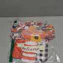 Spiareal Fall Thanksgiving Door Decoration Wooden Welcome Sign Sunflower Fall Hanging Decor Autumn Pumpkin Sign for Front Door Rustic Wreath Porch Wall Art Outdoor Farmhouse Home Porch Greeting Party