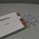 Mudder 10.8 Inch Christmas Window Star Lights Large Hanging Bethlehem Star Tree Topper Decoration Christmas LED Window Lights Silhouette Decoration (Warm White,1 Piece)