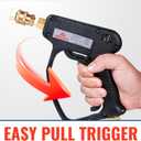 YAMATIC Short Pressure Washer Gun with Swivel, 5000 PSI Power Washer Wand Stubby Trigger Handle with 3/8" Plug & M22-14mm Male Inlet, 1/4" Quick Connect Outlet for Foam Cannon Car Wash