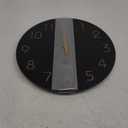 Mosewa Wall Clock 14 Inch Black Battery Operated Silent Non Ticking Simple Minimalist Rose Gold Numbers Decorative for Bedroom Living Room Kitchen Home Office