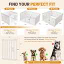 Dog Playpen Indoor with Door, 12-Panel 25.6" Tall Dog Play Pen, Easy-Assembly Plastic Puppy Playpen Fence for Dogs, Pet Playpen for Puppies, Cats & Rabbits, Secure Indoor Dog Pen, Corral para Perros