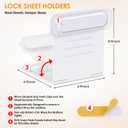 Upgrade Flat Bed Sheet Holders for Corners, 4Pcs Fitted Sheet Holders with Anti-Slip Base, Lock Sheet Grippers Keep Sheets Firm & Tight, Secure All Mattress Edges, No Loose Sheets, Easy to Install