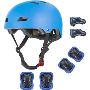 Kids Bike Helmet for 3-5-8-14+ Age Girls and Boys, Kids Helmet with Knee Pads Elbow Pads Wrist Guards,Ventilation Multi-Sport Scooter Roller Skate Rollerblading Skateboarding Climbing Cycling (Small)