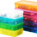 9 Pack Color Plastic Storage Boxes with Lids, Craft Jewelry Life Item Organizer for Puzzles, Pens, Rings, Needle and Thread, Nail Polish, Remote Controls