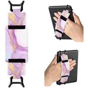 CoBak Secure Hand Strap for Kindle and Tablets - Versatile and Lightweight Finger Grip Holder for 6-7.5" Kindle, for Kobo, for Lenovo, for Sony E-Book Tablet - High Elasticity, Amethyst Veil