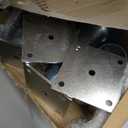 Blulu 8 Pack Galvanized Steel Flange Oblong Base for 1-5/8 OD Tubing, Suitable for Mounting Stainless Worktables, Equipment Stands, Kitchen Equipment Legs