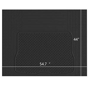 PIC AUTO Heavy Duty Cargo Liner, Trimmable All-Weather Rubber Trunk Mat for Cars, SUVs, Vans & Trucks, Anti-Slip Backing, Durable Protection, Large, Black