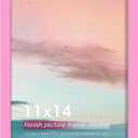 11x14 Picture Frame, for Tabletop Display, Horizontal or Vertical Wall Mounting, Pink