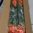 Grunyia 10 Bundles Artificial Daffodil Outdoors Flowers (Orange)