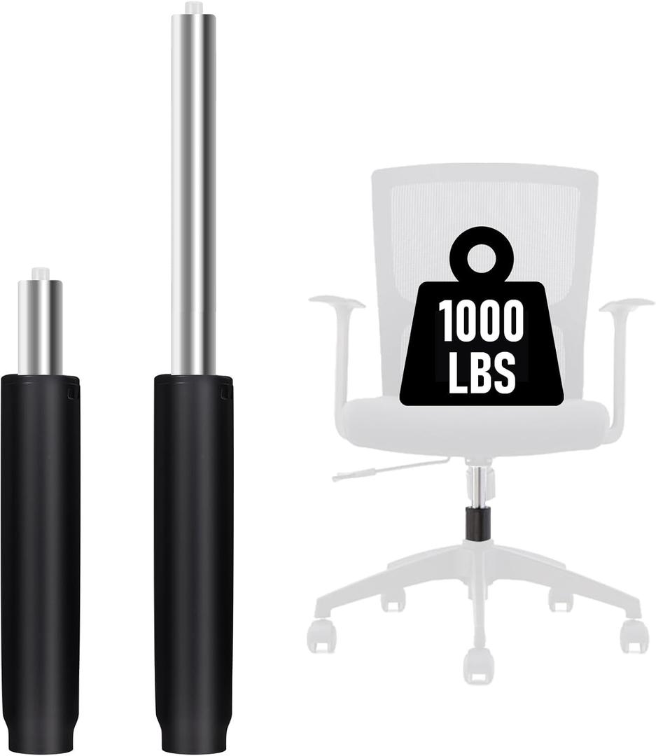 Class 4 Office Chair Gas Cylinder Replacement, 5.3" Stroke Heavy Duty 1000lbs Lift, Universal Pneumatic Piston for Sinking Office, Desk & Gaming Chairs