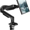 HUANUO Single Monitor Mount, 13 to 32 Inch Gas Monitor Arm, Adjustable Stand, Vesa Mount with Clamp and Grommet Base - Fits 4.4 to 19.8lbs LCD Computer Monitors