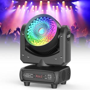 150W Moving Head Lights, DJ Lights Stage Lighting with 4-in-1 RGBW, Beam and Wash with DMX and Sound Activated for Party Disco Club Wedding Bar