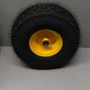 LMYYGOO 16x6.5-8 Tubeless Tire and Wheel,2 Pcs Replacement Riding Lawn Mower Garden Tractor Front Wheel Tire and Wheel with 3" Offset Hub, 3/4" Bearing or 1" Bore Bushing