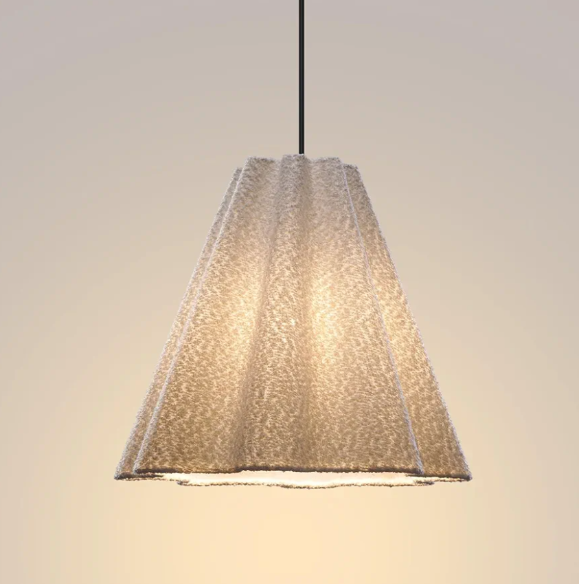 Modern Chandelier, 16" Textured Sofa Fabric Pendant Light for Dining Room, Kitchen, Bedroom, Living Room, Entryway, Soft Ambient Lighting