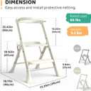 Toddler Tower, Non Collapsible for Maximum Stability, Kitchen Stool Helper with Anti-Tipping Structure and Safety Net, Ultra-Secure, Ideal for Toddlers 18 Months to 4 Years, White